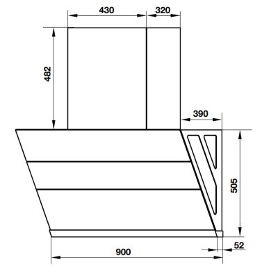 MÁY HÚT MÙI GẮN TƯỜNG HAFELE HC-H902WC 538.81.742