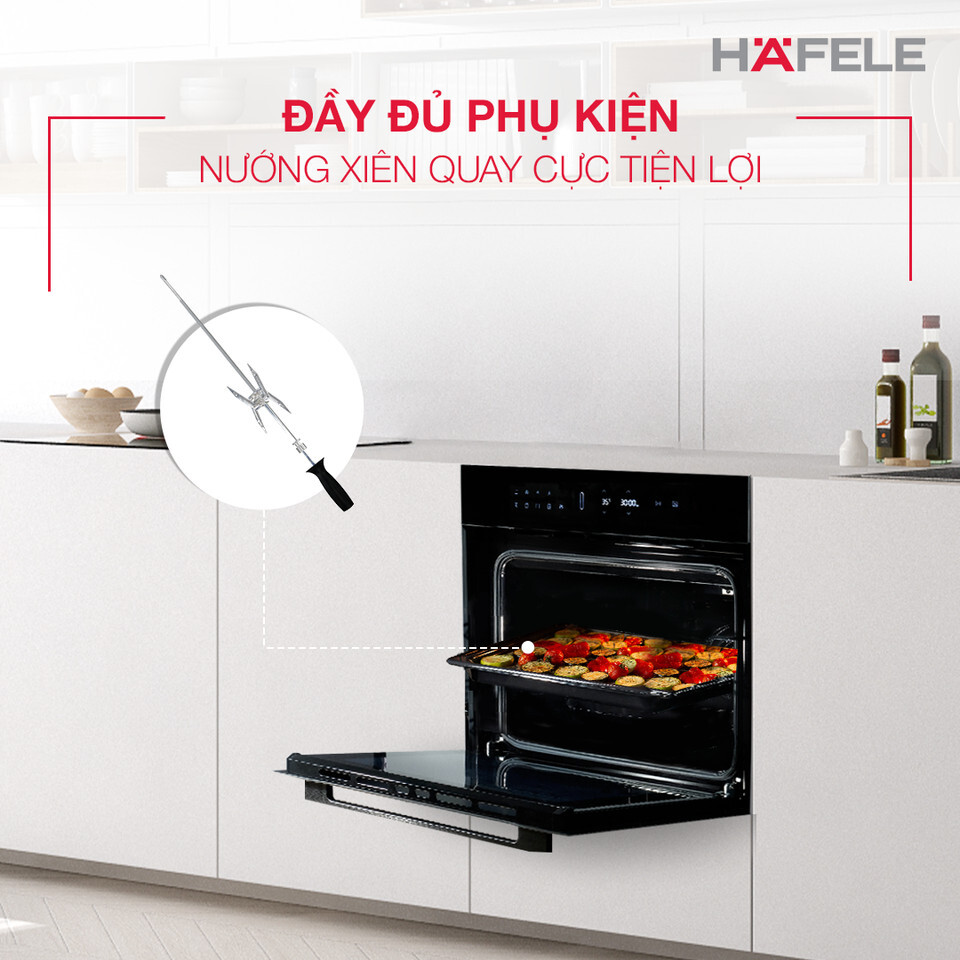 Lo nuong HO 6T70A b - Lò nướng âm tủ Hafele HO-6T70A 538.01.441 series 600