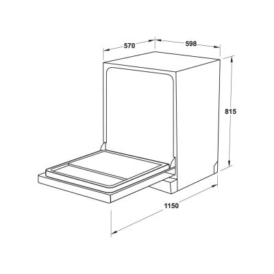 Máy rửa bát Hafele HDW-SI60AB 538.21.320