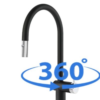 Vòi rửa bát Rút dây Resta Black