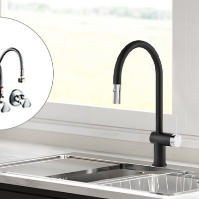 Vòi rửa bát Rút dây Resta Black