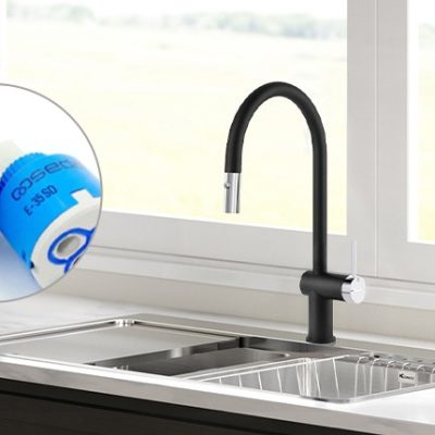 Vòi rửa bát Rút dây Resta Black