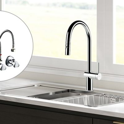 Vòi rửa bát Rút dây Resta Chrome