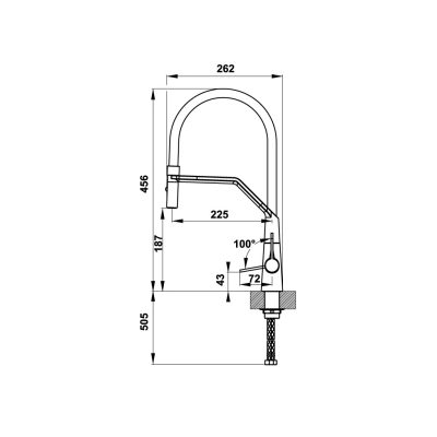 Vòi rửa Hafele Hydros HT20-CH1F187 (570.82.230)