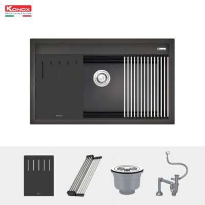 Chậu rửa Bát Konox Terra 860S Black