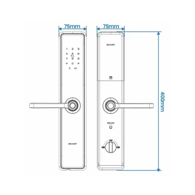 KHÓA ĐIỆN TỬ SHARP A2-B (Vàng/Xám)