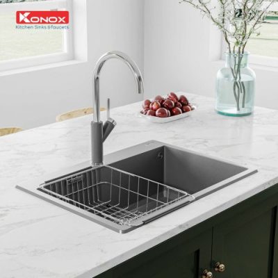 Chậu rửa đá Konox Ruvita 680 Grey