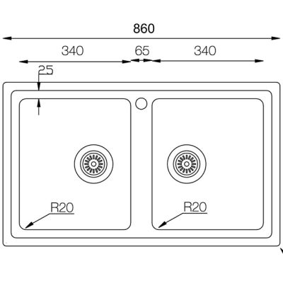 Chậu rửa Konox Beta 860