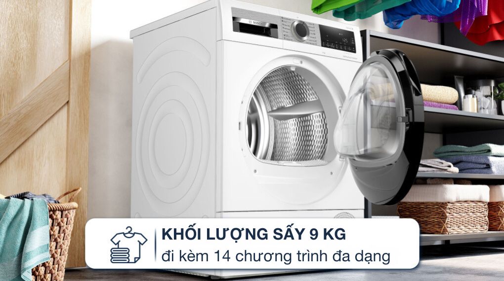 may say bom nhiet bosch 9kg 3 - Máy sấy bơm nhiệt Bosch 9 kg WQG24570SG