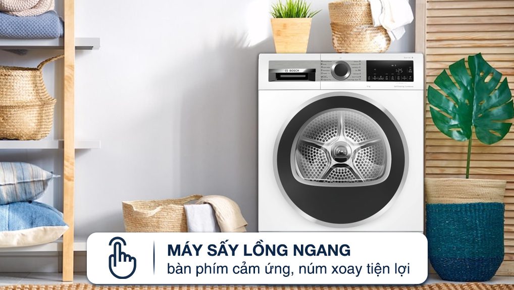 may say bom nhiet bosch 9kg - Máy sấy bơm nhiệt Bosch 9 kg WQG24570SG